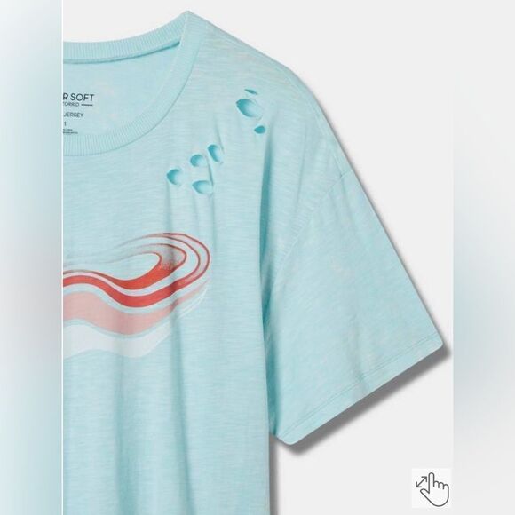 Torrid USA Relaxed Fit Super Soft Slub
Crew Neck Crop Tee - Picture 2 of 6